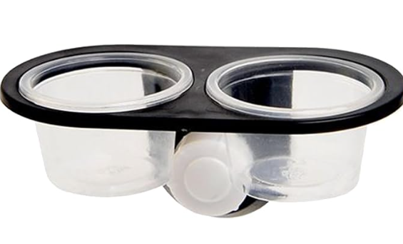 Comedero Doble con Ventosa para Gecko